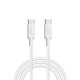 COOL CABLE USB  TIPO-C A TIPO-C (1 METRO) 3 AMP BLANCO